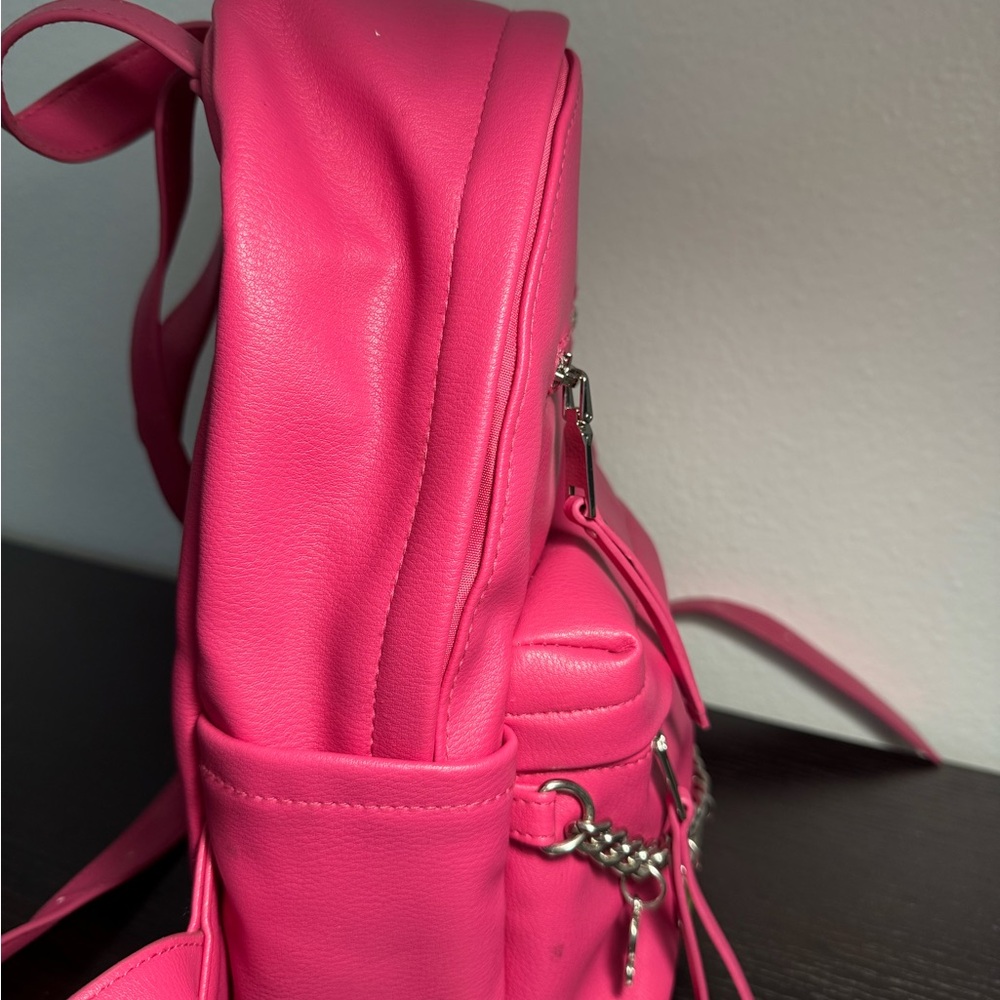 Pink Backpack with Chain Detail - Picture 5 of 8